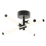 Rusnak Semi Flush Ceiling Light - Black / White