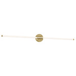 Rusnak Bathroom Vanity Light - Satin Brass / White