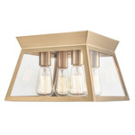 Lucian Ceiling Light - Brushed Brass / Clear