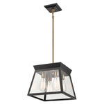 Lucian Chandelier - Black / Brass / Clear