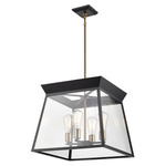 Lucian Chandelier - Black / Brass / Clear