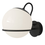 Model 237/238 Wall Sconce - Black / Opaline