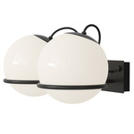 Model 237/238 Wall Sconce - Black / Opaline