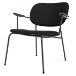 Co Upholstered Lounge Chair - Black / Dark Oak / Sierra Black Leather