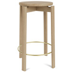 Passage Counter/Bar Stool - Natural Oak / Brass