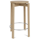 Passage Counter/Bar Stool - Natural Oak / Stainless Steel