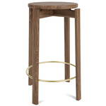 Passage Counter/Bar Stool - Walnut / Brass