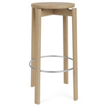 Passage Counter/Bar Stool - Natural Oak / Stainless Steel