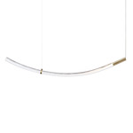 Flare Pendant - Brushed Gold / Spiral White