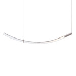 Flare Pendant - Brushed Silver / Spiral White