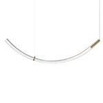 Flare Pendant - Brushed Gold / Spiral White