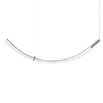 Flare Pendant - Brushed Silver / Spiral White