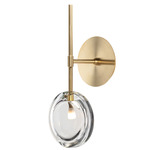Lens Wall Sconce - Brushed Gold / Clear