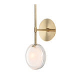 Lens Wall Sconce - Brushed Gold / White