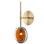 Lens Wall Sconce - Brushed Gold / Amber