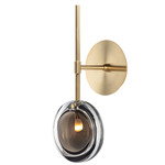 Lens Wall Sconce - Brushed Gold / Smoke