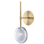 Lens Wall Sconce - Brushed Gold / Grey Blue