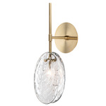 Mussels Wall Sconce - Brushed Gold / Clear
