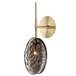 Mussels Wall Sconce - Brushed Gold / Smoke
