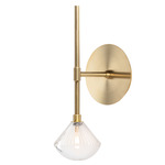 Stellar Dust Wall Sconce - Brushed Gold / Clear