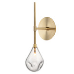 Soap Mini Wall Sconce - Brushed Gold / Clear