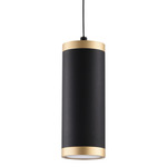 Cuff Pendant - Black / Black / Gold