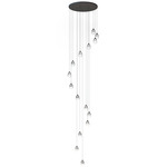 Dewdrop Multi Light Pendant - Black / Smoke