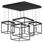 Entanglement Multi Light Pendant - Black / Crystal