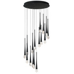 Pierce Multi Light Pendant - Black / Clear