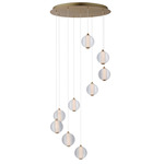 Rhythm Multi Light Pendant - Gold / Clear