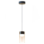 Highball Pendant - Gunmetal / Amber