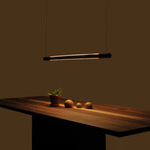 Bennington Up / Down Linear Pendant - Black Oak / Black