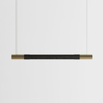 Bennington Up / Down Linear Pendant - Black Oak / Brushed Brass