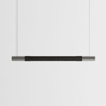 Bennington Up / Down Linear Pendant - Black Oak / Brushed Stainless