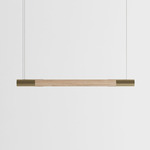 Bennington Up / Down Linear Pendant - Natural Oak / Brushed Brass