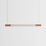 Bennington Up / Down Linear Pendant - White Oak / Brushed Copper