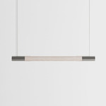 Bennington Up / Down Linear Pendant - White Oak / Brushed Stainless