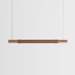Bennington Up / Down Linear Pendant - Walnut / Brushed Copper