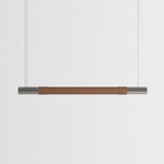 Bennington Up / Down Linear Pendant - Walnut / Brushed Stainless