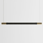 Bennington Up / Down Linear Pendant - Black Oak / Brushed Brass