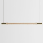 Bennington Up / Down Linear Pendant - Natural Oak / Brushed Brass