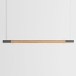 Bennington Up / Down Linear Pendant - Natural Oak / Brushed Stainless
