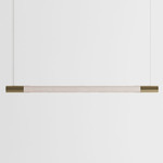 Bennington Up / Down Linear Pendant - White Oak / Brushed Brass
