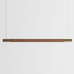 Bennington Up / Down Linear Pendant - Walnut / Brushed Brass