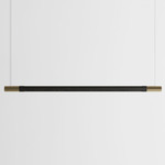 Bennington Up / Down Linear Pendant - Black Oak / Brushed Brass