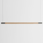 Bennington Up / Down Linear Pendant - Natural Oak / Brushed Stainless