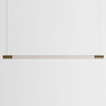 Bennington Up / Down Linear Pendant - White Oak / Brushed Brass