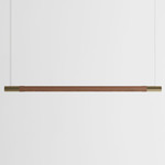 Bennington Up / Down Linear Pendant - Walnut / Brushed Brass