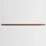 Bennington Up / Down Linear Pendant - Walnut / Brushed Stainless