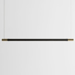 Bennington Up / Down Linear Pendant - Black Oak / Brushed Brass